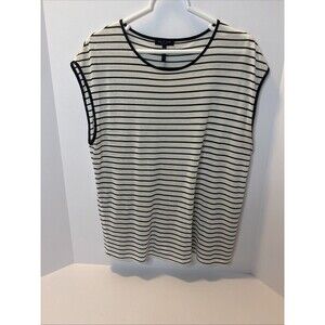 Rag & Bone Black White Boatneck Nautical Minimalist Casual Classic Large